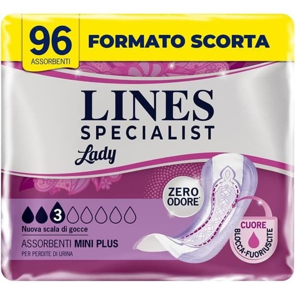 Serbättar - Lines Specialist - Lady Mini Plus - Extra skyddande - Noll lukt - Hypoallergeniska