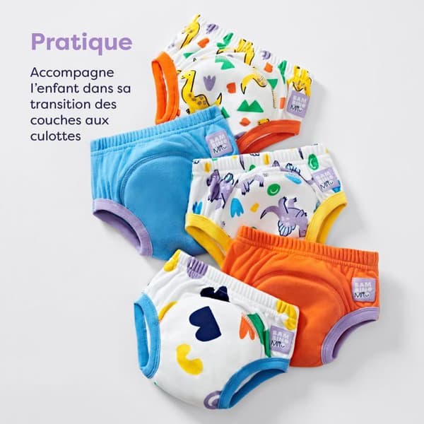 Bambino mio - TP2-3.05BR - Tuffiga djur och blöjträning underkläder, Dinosauriernas mod, 2-3 år (5-pack) Unisex baby