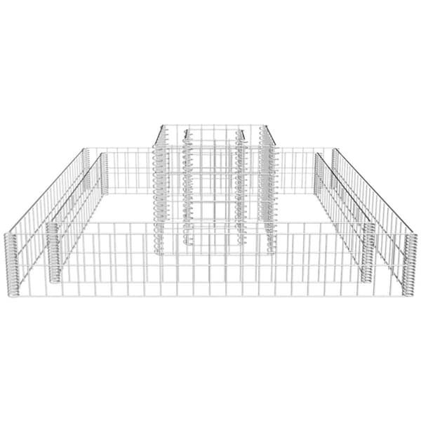 vidaXL Gabion galvanisert stål 120x120x20 cm