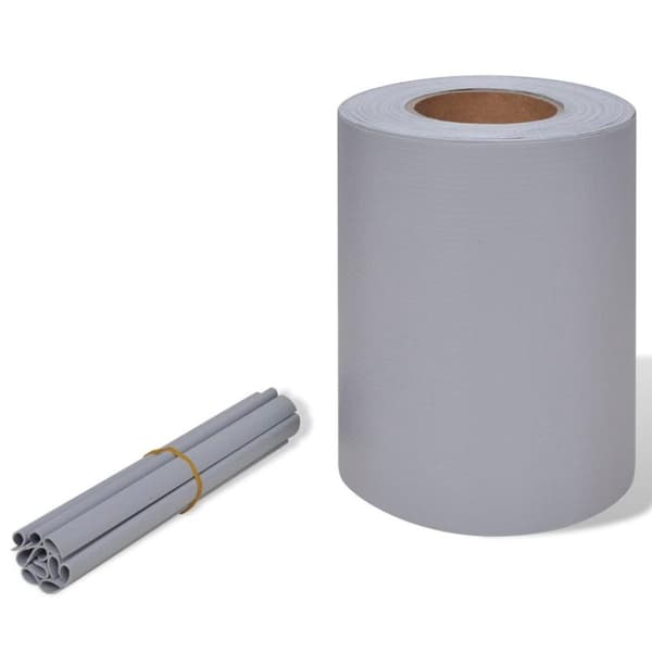 vidaXL Puutarhan yksityisyyden suoja PVC 70x0,19 m vaaleanharmaa