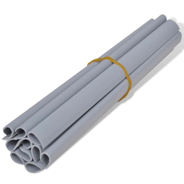 vidaXL Puutarhan yksityisyyden suoja PVC 70x0,19 m vaaleanharmaa