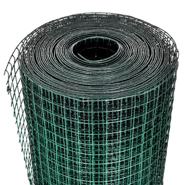 vidaXL Kanaverkko galvanoitu PVC pinnoitteella 10x1 m vihreä