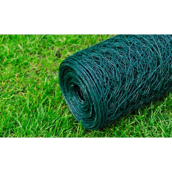 vidaXL Kanaverkko galvanoitu PVC pinnoitteella 25x1 m vihreä