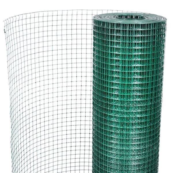 vidaXL Kanaverkko galvanoitu PVC pinnoitteella 10x1 m vihreä