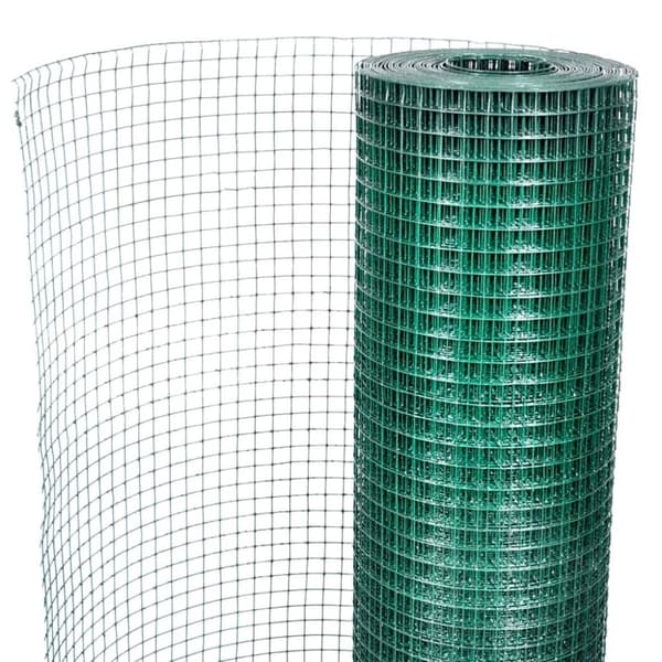 vidaXL Kanaverkko galvanoitu PVC pinnoitteella 25x1 m vihreä