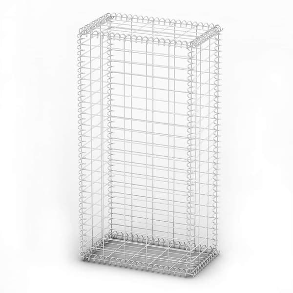 vidaXL gabionkurv med låg galvaniseret ståltråd 100x50x30 cm
