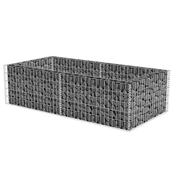 vidaXL gabion-plantekasse galvaniseret stål 180 x 90 x 50 cm