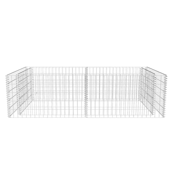 vidaXL gabion-plantekasse galvaniseret stål 180 x 90 x 50 cm