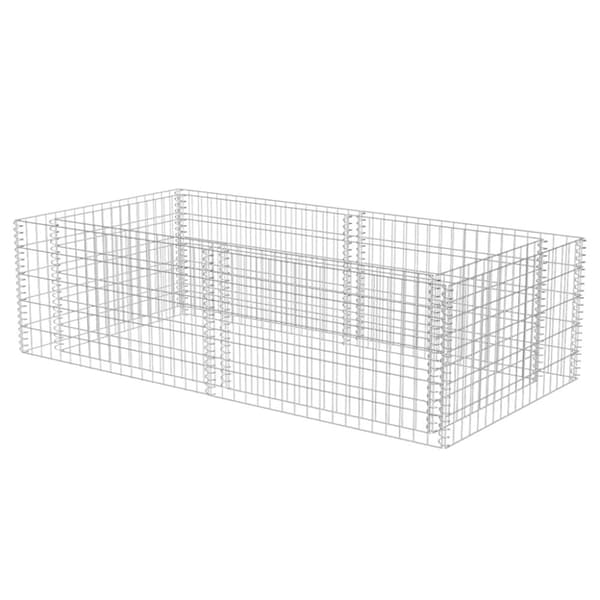 vidaXL gabion-plantekasse galvaniseret stål 180 x 90 x 50 cm