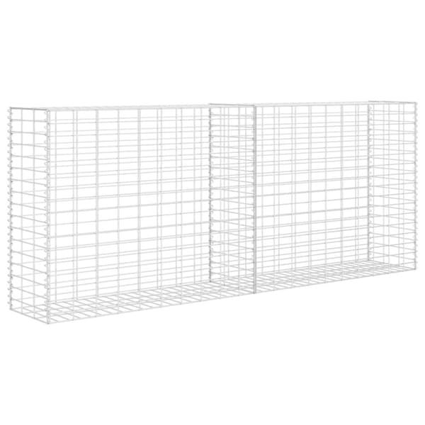 vidaXL Gabion galvaniserat stål 85x30x200 cm