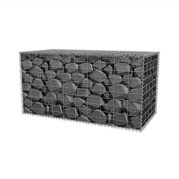 vidaXL Gabionkurv galvanisert stål 100x50x50 cm