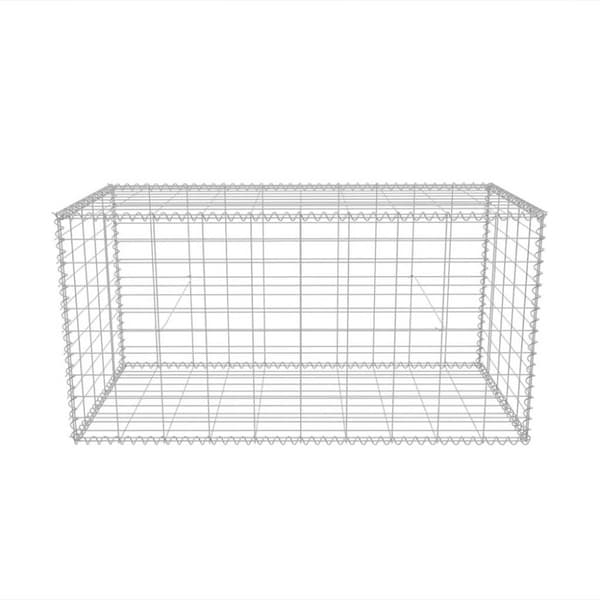 vidaXL Gabionkurv galvanisert stål 100x50x50 cm