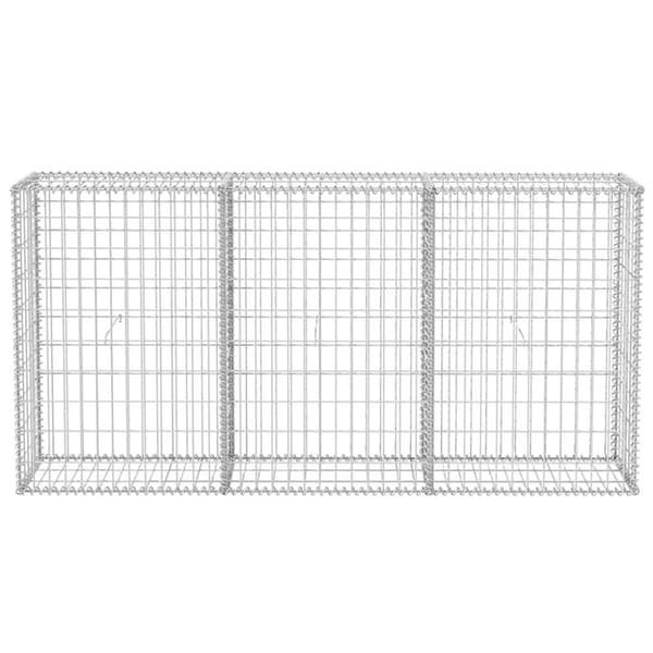 vidaXL Gabionkorg galvaniserat stål 200x30x100 cm