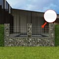 Miniatyrbilde 1 av 6: vidaXL Gabionkurv u-form galvanisert stål 240x20x100 cm