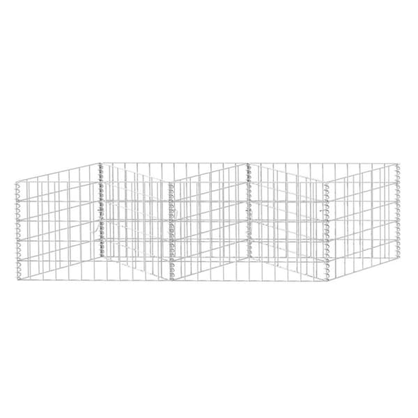 vidaXL Gabionkurv galvanisert stål 120x30x50 cm