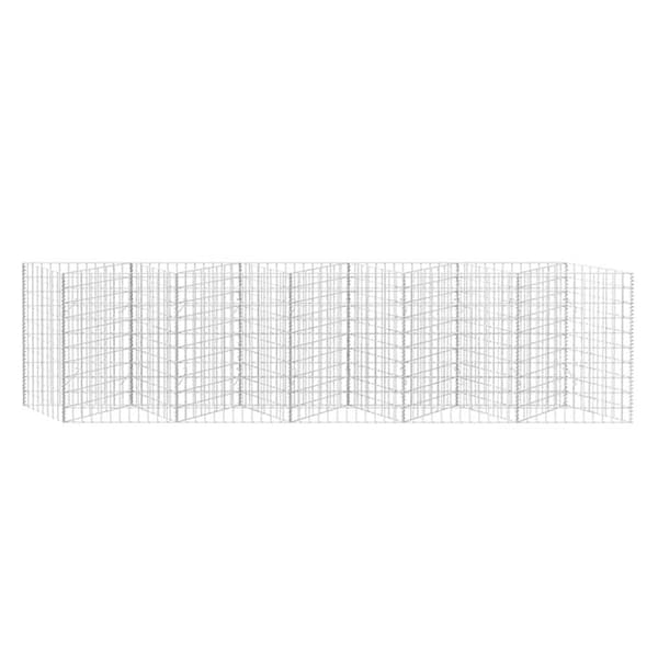 vidaXL Gabionkurv galvanisert stål 300x30x100 cm