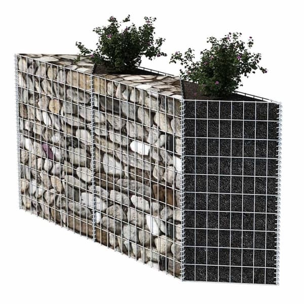 vidaXL gabionkurv galvaniseret stål 120 x 30 x 100 cm