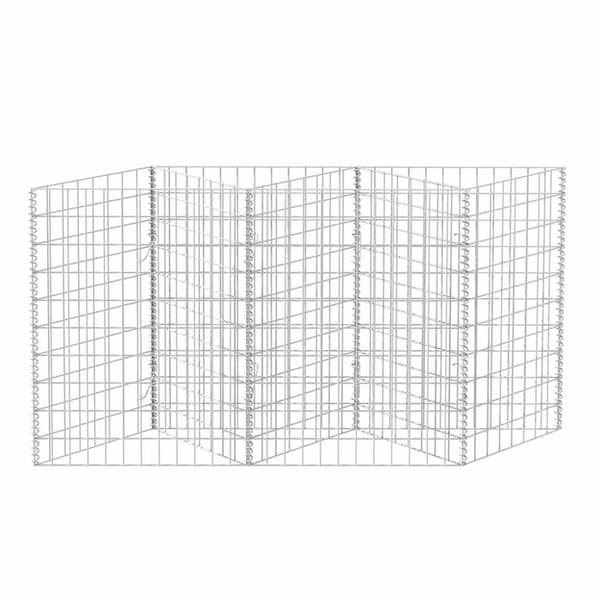 vidaXL gabionkurv galvaniseret stål 120 x 30 x 100 cm