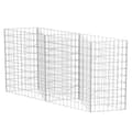 Miniatyrbillede 2 af 6: vidaXL gabionkurv galvaniseret stål 120 x 30 x 100 cm