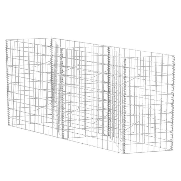 vidaXL gabionkurv galvaniseret stål 120 x 30 x 100 cm