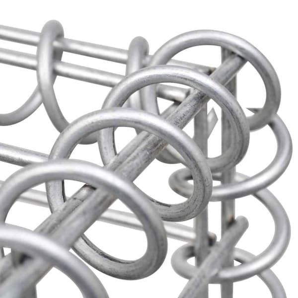 vidaXL gabionvæg med dæksler galvaniseret stål 300 x 50 x 100 cm