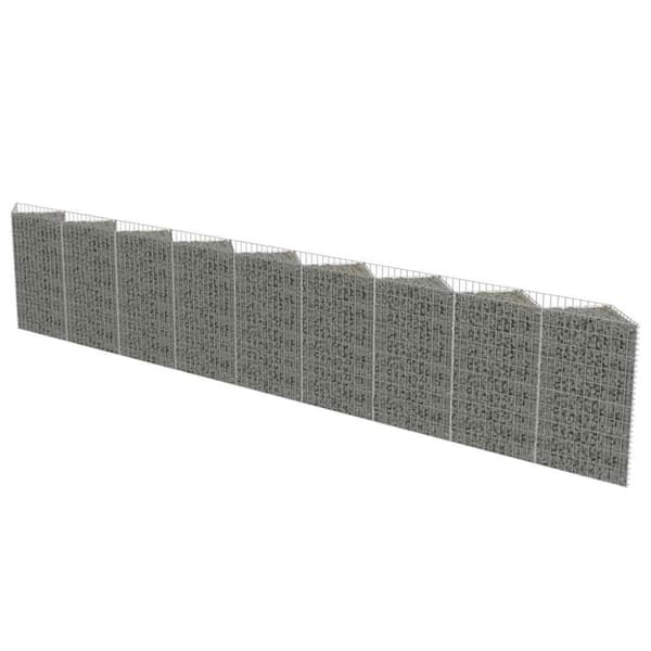 vidaXL gabionvæg galvaniseret stål 630 x 30 x 100 cm