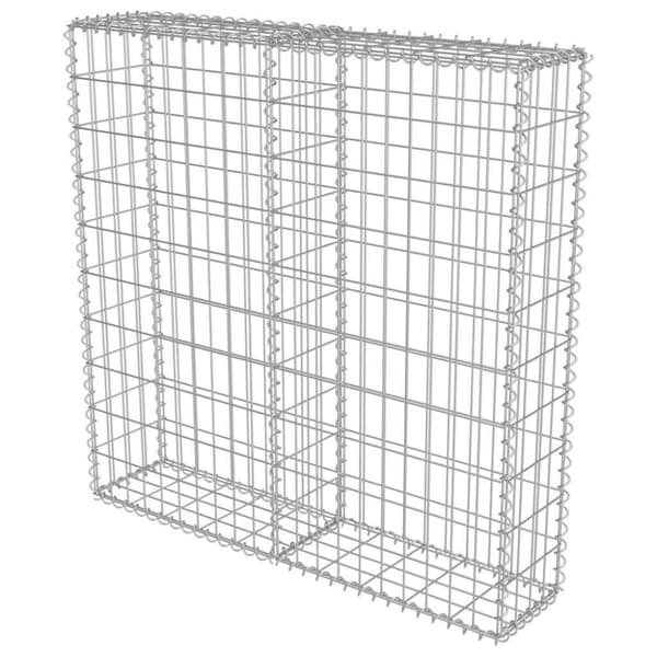 vidaXL Gabion-kivikori kansilla galvanoitu teräs 100x20x100 cm