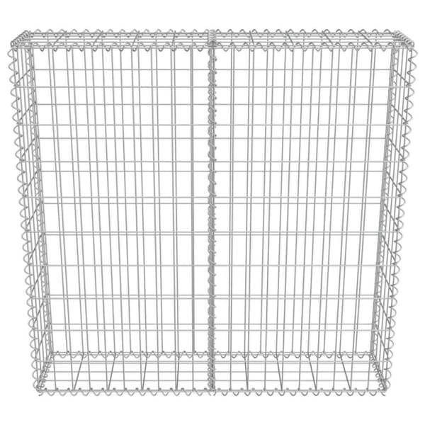 vidaXL Gabion-kivikori kansilla galvanoitu teräs 100x20x100 cm