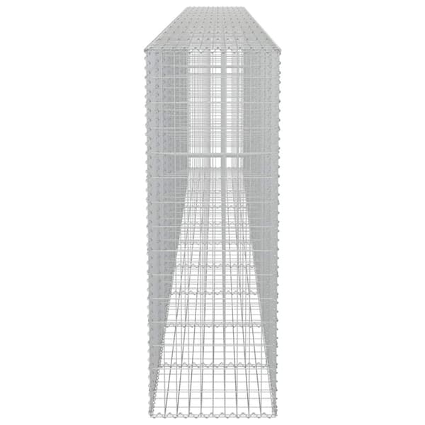 vidaXL Gabion-kivikori kansilla galvanoitu teräs 600x50x150 cm
