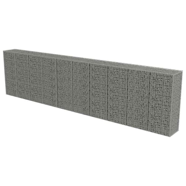 vidaXL Gabion-kivikori kansilla galvanoitu teräs 600x50x150 cm