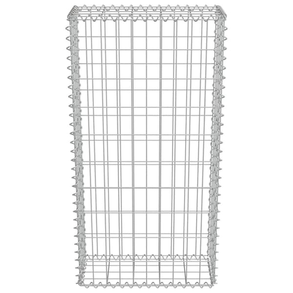 vidaXL Gabionseinä kansilla galvanoitu teräs 50x20x100 cm