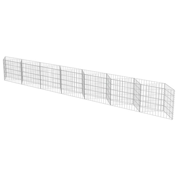 vidaXL Gabionseinä galvanoitu teräs 450x30x50 cm
