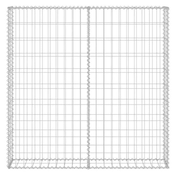vidaXL Gabionseinä kansilla galvanoitu teräs 80x20x100 cm
