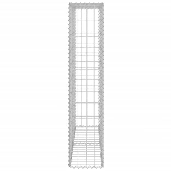 vidaXL Gabionseinä kansilla galvanoitu teräs 80x20x100 cm