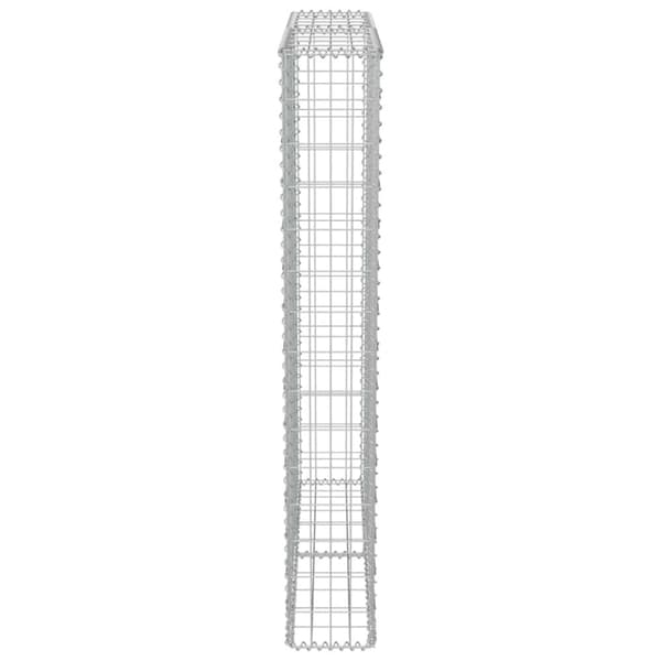 vidaXL Gabionseinä kansilla galvanoitu teräs 100x20x150 cm