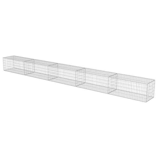 vidaXL Gabion med topp- og bunnlokk galvanisert stål 600x50x50 cm