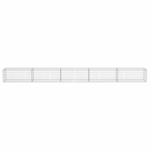 vidaXL Gabion med topp- og bunnlokk galvanisert stål 600x50x50 cm