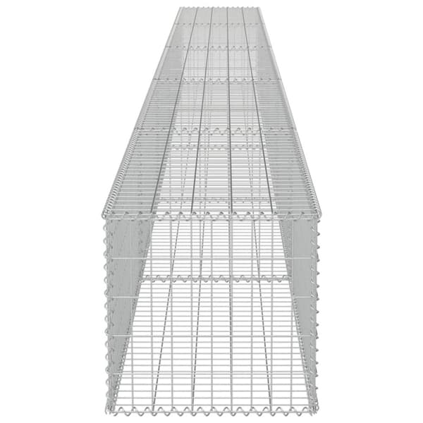 vidaXL Gabion med topp- og bunnlokk galvanisert stål 600x50x50 cm