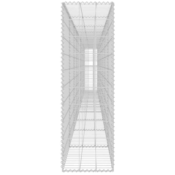 vidaXL Gabion med topp- og bunndekke galvanisert stål 600x30x100 cm