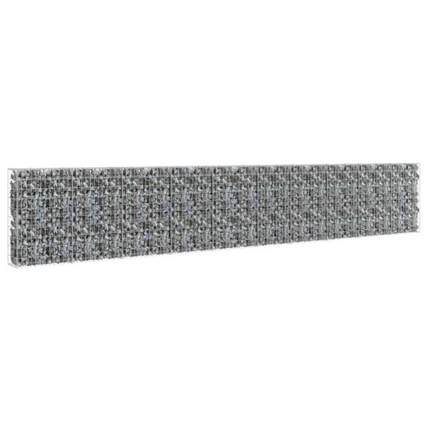 vidaXL Gabion med topp- og bunndekke galvanisert stål 600x30x100 cm