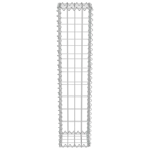 vidaXL Gabion med topp- og bunndekke galvanisert stål 20x20x100 cm