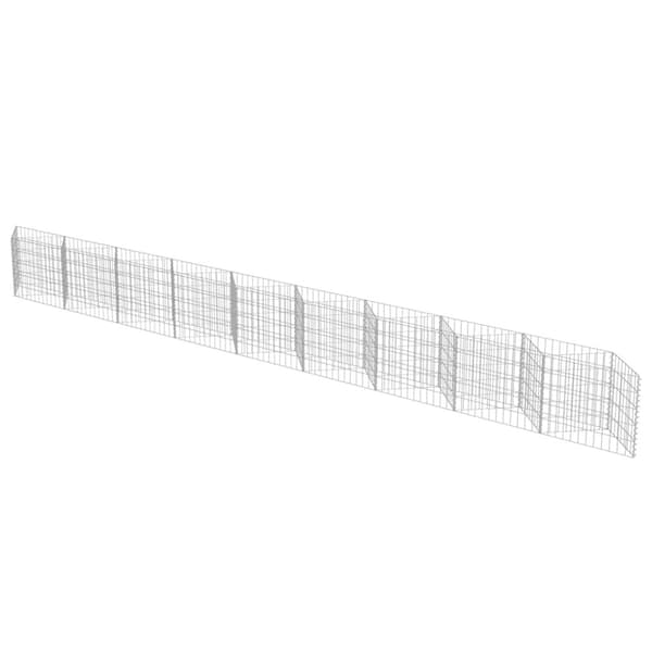 vidaXL Gabion galvanisert stål 630x30x50 cm