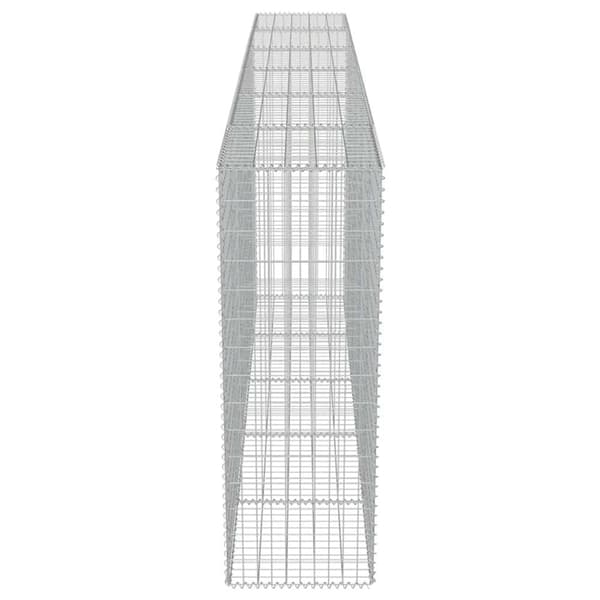 vidaXL Gabion med topp- og bunnlokk galvanisert stål 300x50x150 cm