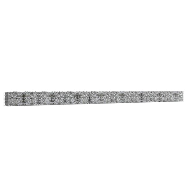 vidaXL Gabion med topp- og bunndekke galvanisert stål 900x50x50 cm