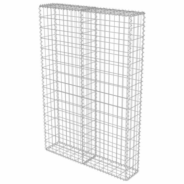 vidaXL Gabion med topp- og bunndekke galvanisert stål 100x20x150 cm