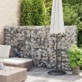 Miniatyrbilde 1 av 6: vidaXL Gabion med topp- og bunndekke galvanisert stål 100x20x150 cm