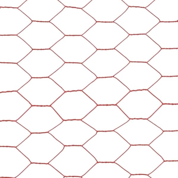 vidaXL Kanaverkko teräs PVC pinnoitteella 25x1 m punainen