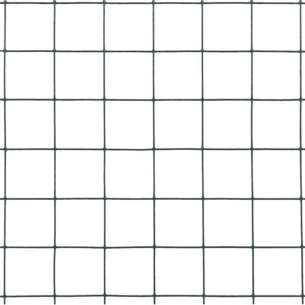 vidaXL Kanaverkko teräs PVC pinnoitteella 10x0,5 m vihreä