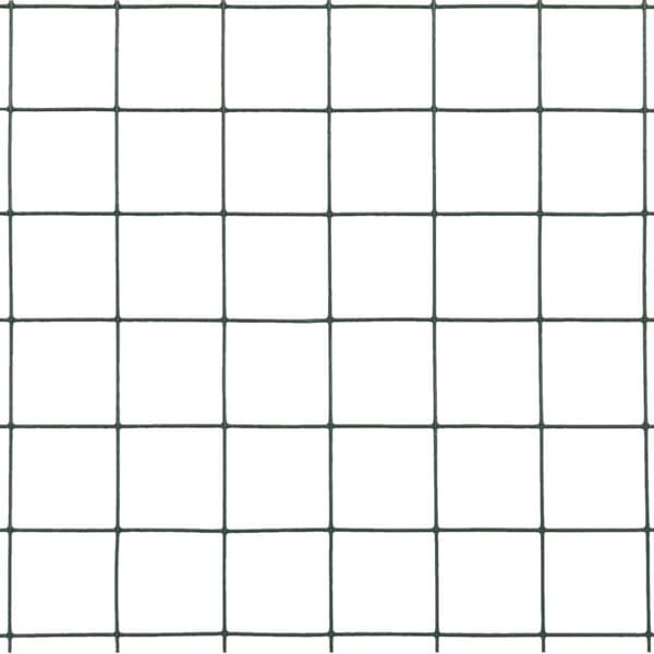 vidaXL Kanaverkko teräs PVC pinnoitteella 10x1,5 m vihreä