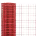 Pikkukuva 3 / 4: vidaXL Kanaverkko teräs PVC pinnoitteella 25x1,5 m punainen